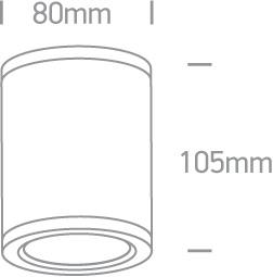6W LED cilindro formos šviestuvas, antracito sp., 3000K, 67138C/AN/W