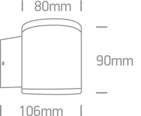 6W LED cilindro formos šviestuvas, juodas, 3000K, 67138E/B/W