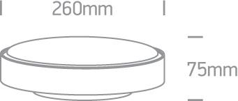 16W LED plafonas, pilkas, 3000K, 67280N/G/W
