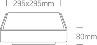 24W LED plafonas, pilkas, 3000K, 67282AN/G/W