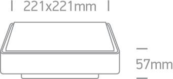 16W LED plafonas, baltas, 3000K, 67282N/W/W