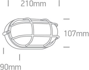 10W LED sieninis lauko šviestuvas, juodas, 3000K, 67444C/B/W