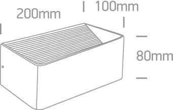 6W LED sieninis šviestuvas, juodas, 3000K, 67466B/B/W