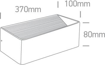 12W LED sieninis šviestuvas, juodas, 3000K, 67466C/B/W