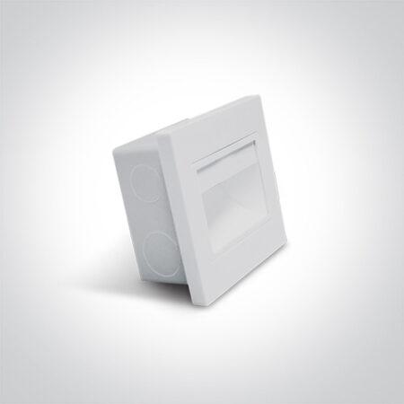 1,5W LED įleidžiamas sieninis šviestuvas, baltas, 3000K, 68007/W/W