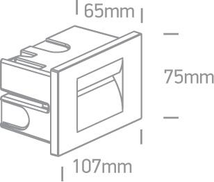 3,6W LED įleidžiamas sieninis lauko šviestuvas, antracito sp., 3000K, 68064/AN/W
