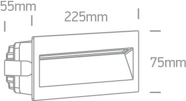 7W LED įleidžiamas sieninis lauko šviestuvas, antracito sp., 3000K, 68068C/AN/W
