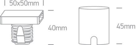 2W LED įleidžiamas sieninis lauko šviestuvas, baltas, 3000K, 68074A/W/W