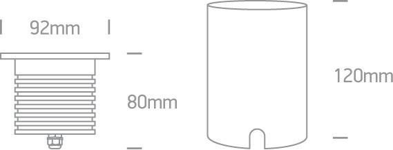 13W LED įleidžiamas į žemę šviestuvas, aliuminio sp., 3000K, 69052A/W - Image 2