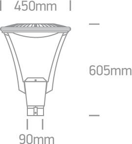 50W LED gatvės šviestuvas, antracito sp., 4000K, IP65, 70105/AN/C