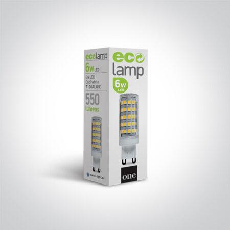 6W LED lemputė, G9, 4000K, 7106ALG/C