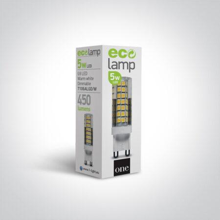 5W LED lemputė, dimeriuojama, G9, 3000K, 7106ALGD/W