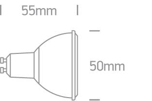 6W LED lemputė, GU10, mėlyna šviesos sp., 7306CG/BL - Image 2