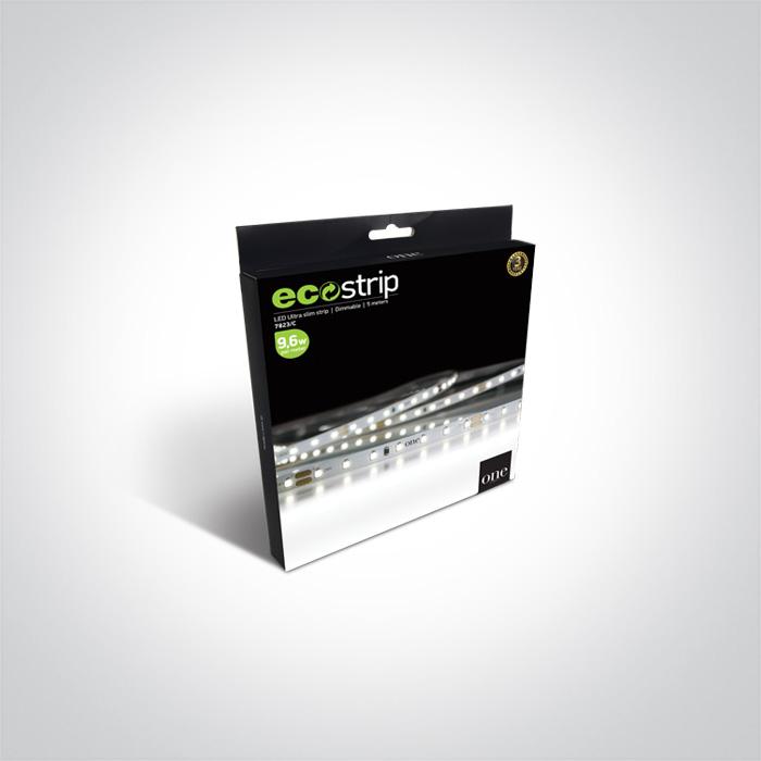 9,6W/m LED juosta, 3000K, 5m ritė, 7823/W