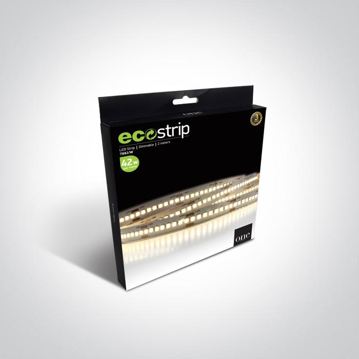 42W/m LED juosta, 3000K, 2m ritė, 7882/W