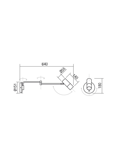 Sieninis šviestuvas PIVOT, GU10, baltas, 01-2368