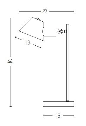 Stalo šviestuvas, E27, baltos/aukso sp., 20222