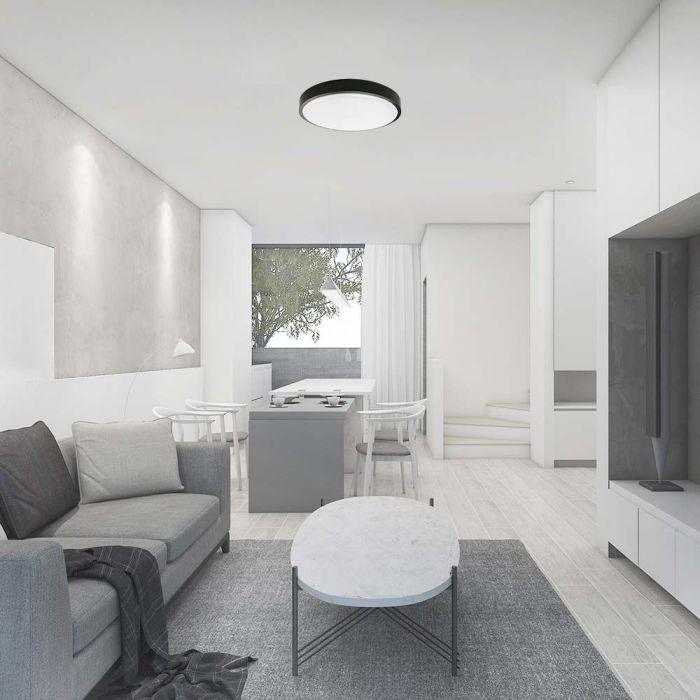24W LED paviršinis šviestuvas, juodu korpusu, 4000K, IP44, su judesio davikliu - Image 2