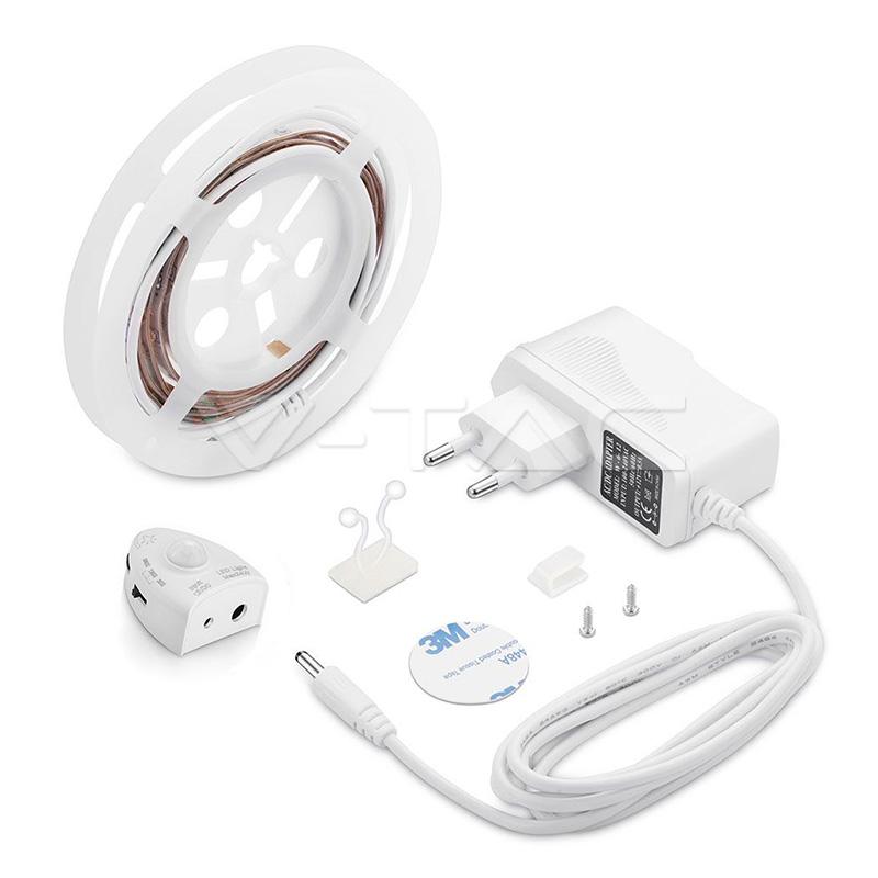 3,5W/m LED juosta su judesio jutikliu, pritaikyta vienvietei lovai, 30 LED/m, 4000K, 1,2m - Image 2
