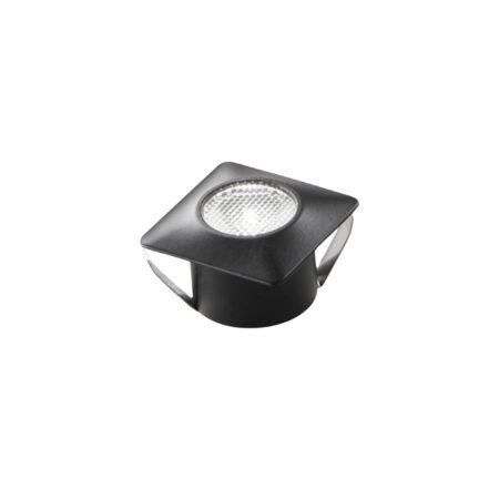 1,2W LED įleidžiamas šviestuvas ASSO, juodas, 4000K