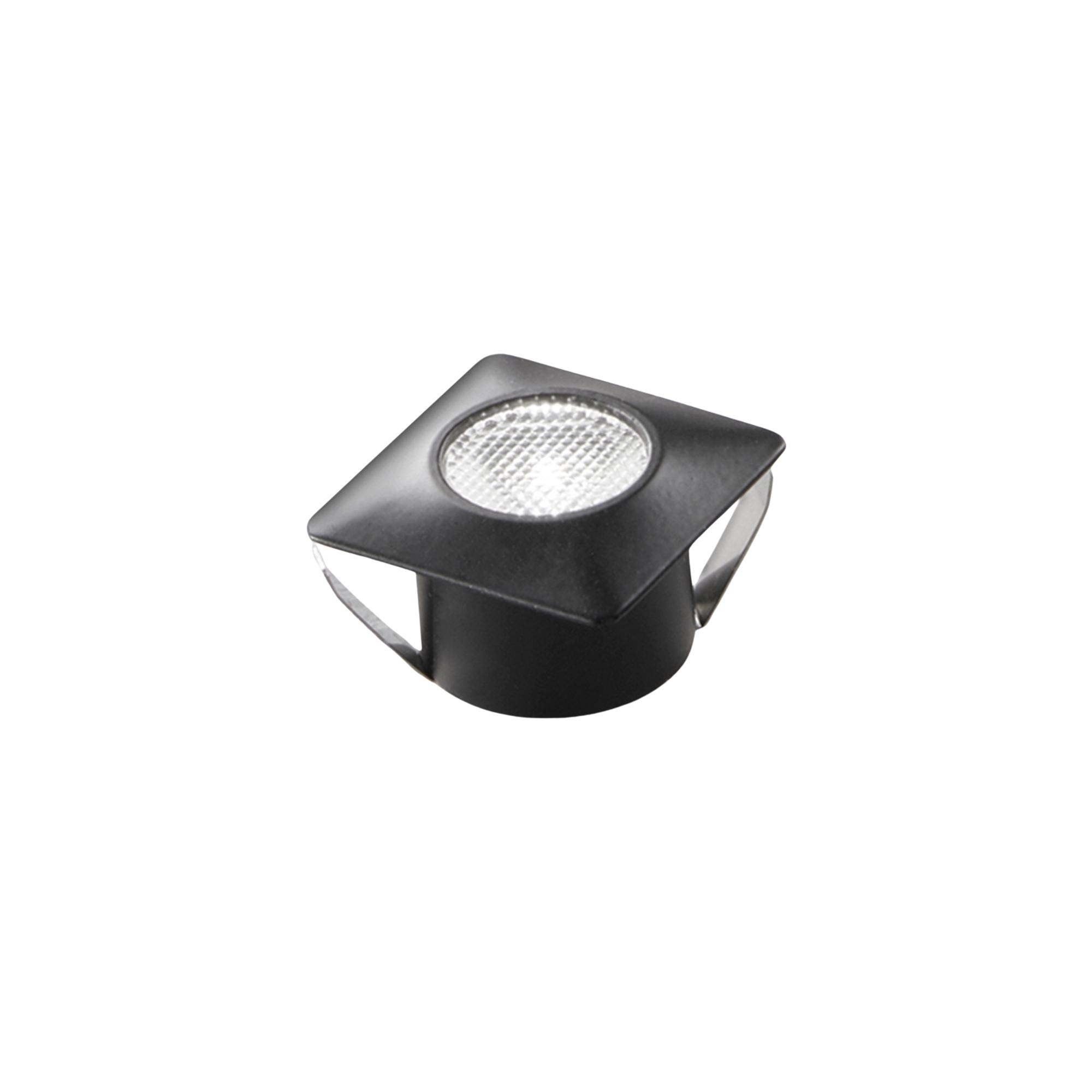 1,2W LED įleidžiamas šviestuvas ASSO, juodas, 4000K