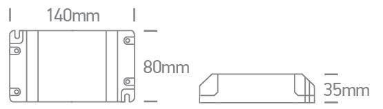 10-90W LED maitinimo šaltinis, 24V, DALI/PUSH, IP20, 89090VL - Image 2