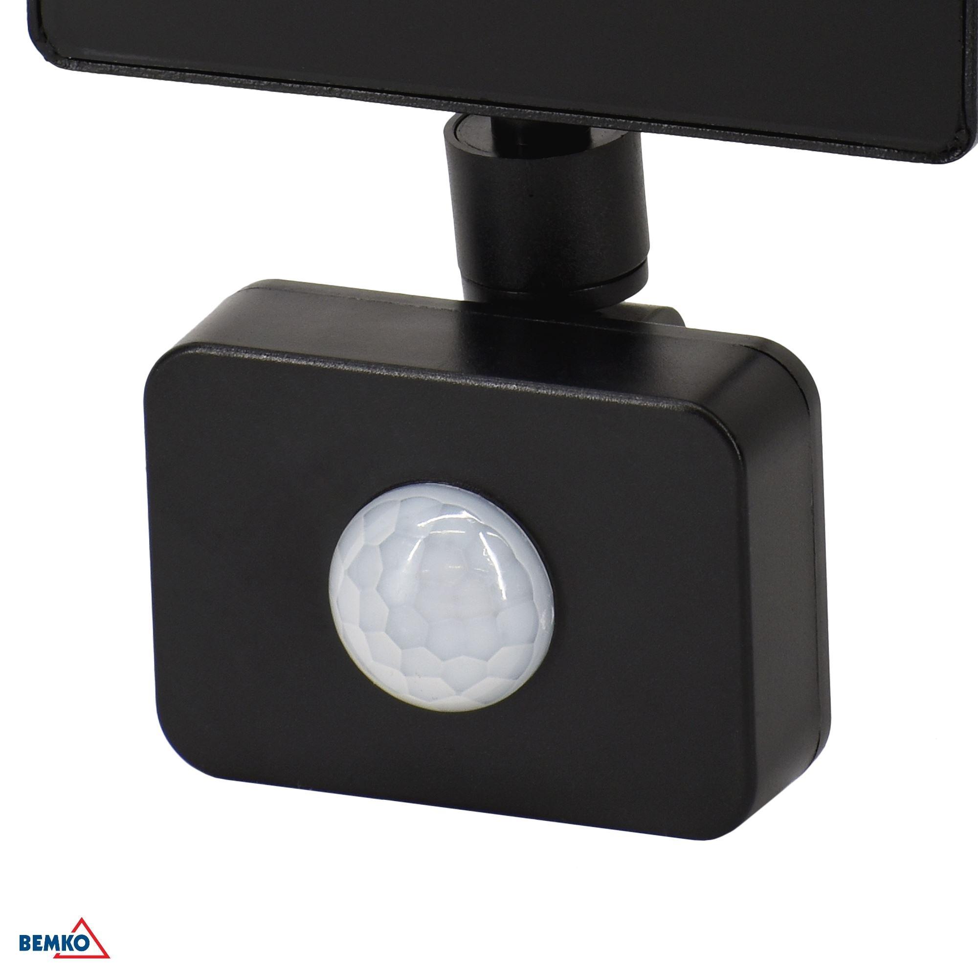 10W LED prožektorius su judesio davikliu LOFOT, juodas, 6000K, IP65 - Image 2