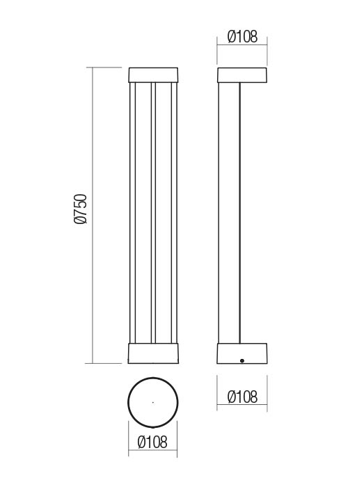 11,5W LED pastatomas lauko šviestuvas ZEUS, tamsiai rudas, 3000K, IP54, 90366 - Image 3