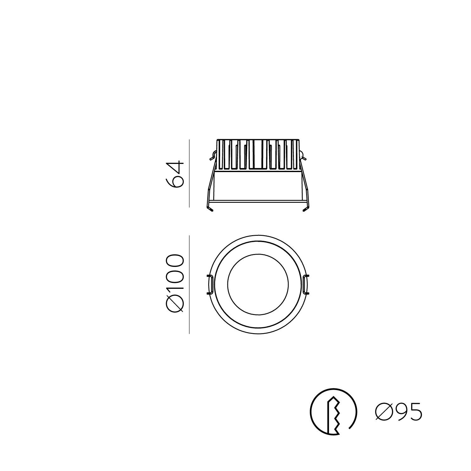 11W LED įleidžiamas šviestuvas TECH, baltas, 3000/4000K, IP65, E3987070B - Image 3