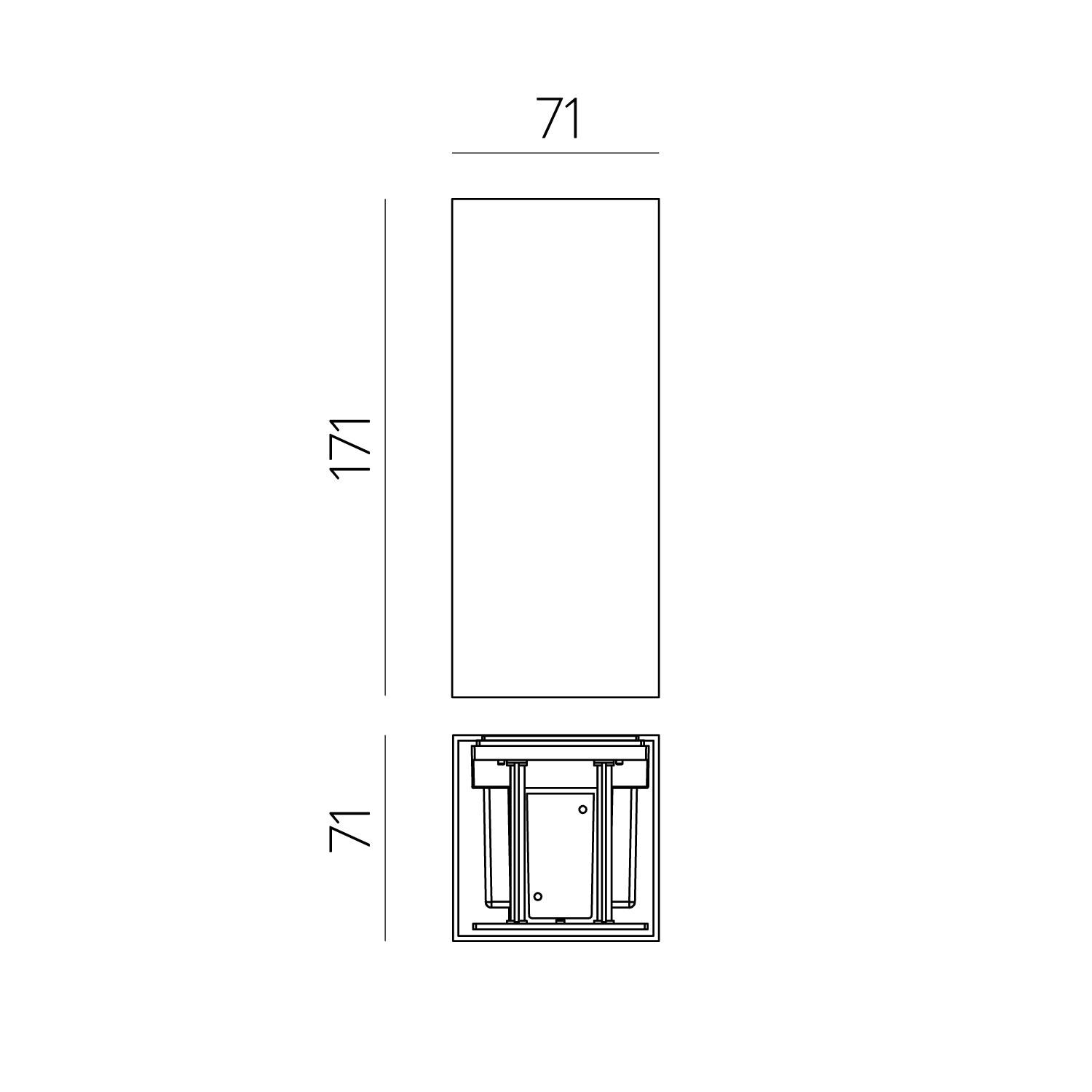 11W LED sieninis fasado šviestuvas LUMO, šlifuoto aliuminio sp., 2700/3000K, IP65, A4006070AL - Image 3