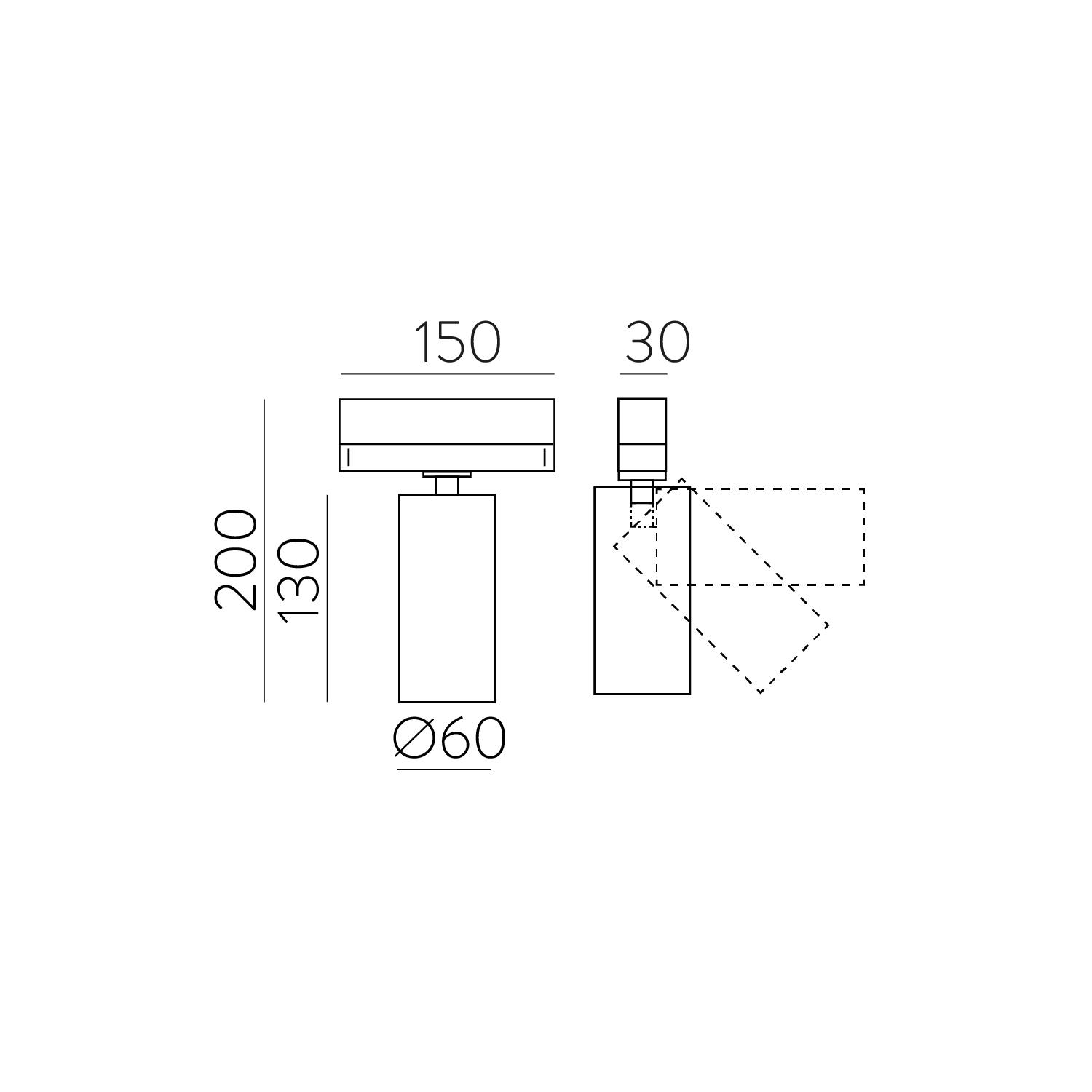 12W LED akcentinis šviestuvas į 3 fazių bėgelį PIPE, baltas, 2700K, T3986190B - Image 2