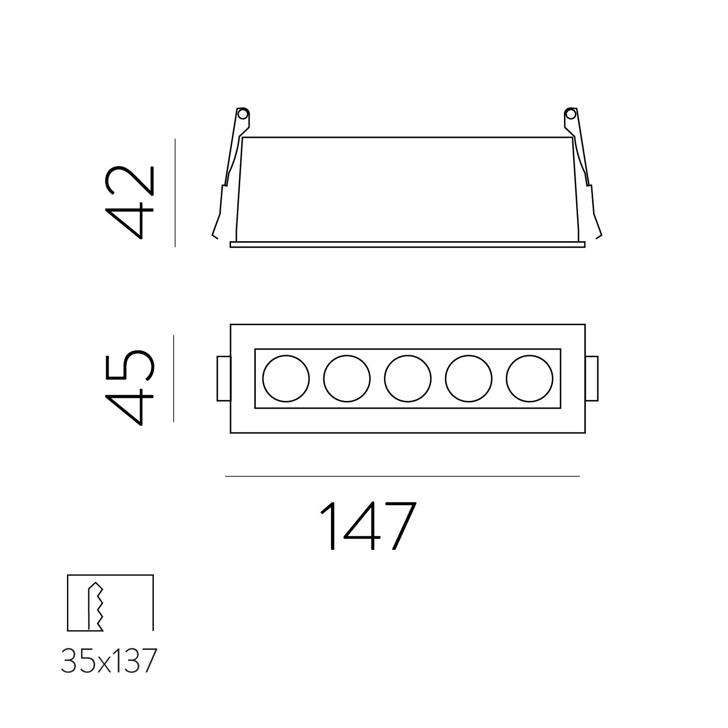 12W LED įleidžiamas šviestuvas INVISIBLE, juodas, 3000K, dimeriuojamas, E3980000NDP - Image 3