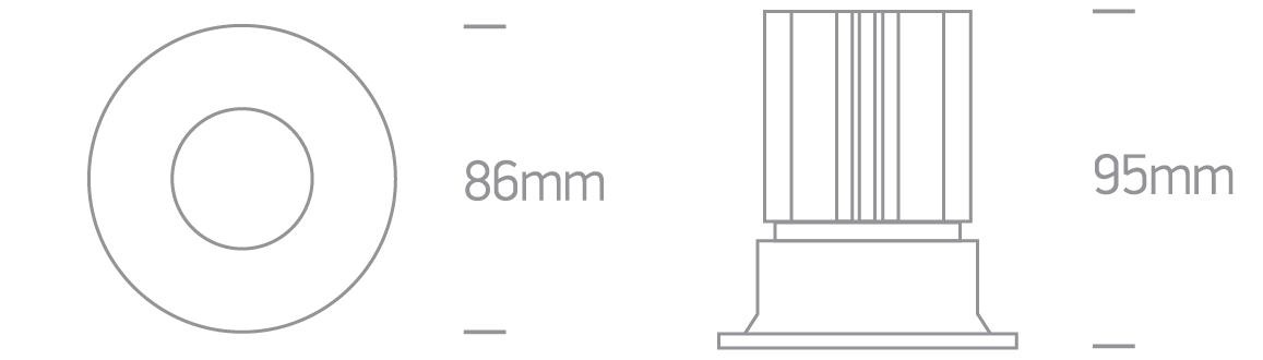 12W LED įleidžiamas vidaus/lauko šviestuvas, juodas, 3000K, dimeriuojamas, IP65, 10112C/B/W - Image 3