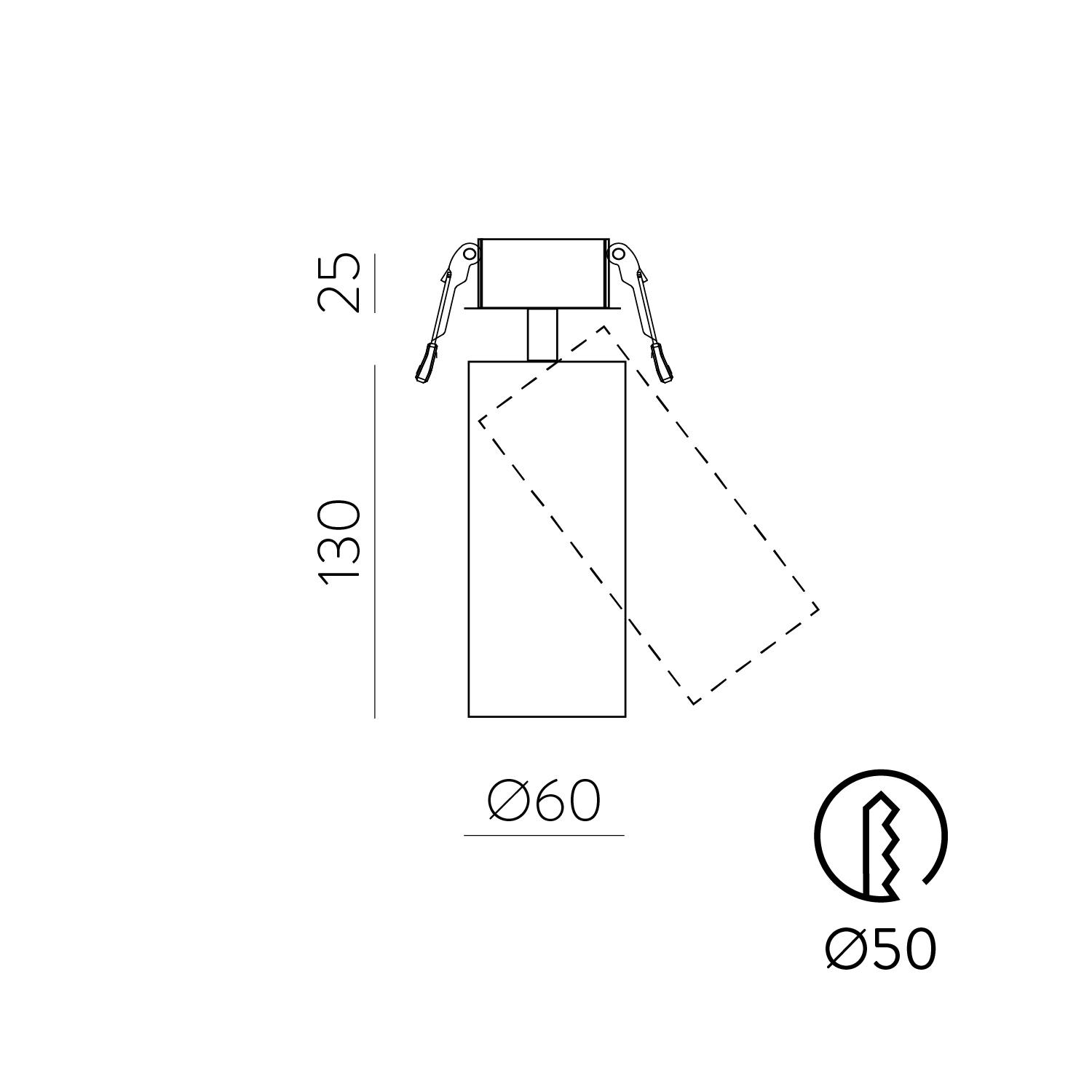 12W LED įleidžiamo montavimo šviestuvas PIPE, juodas, 3000K, dimeriuojamas, E3986000NDP - Image 3