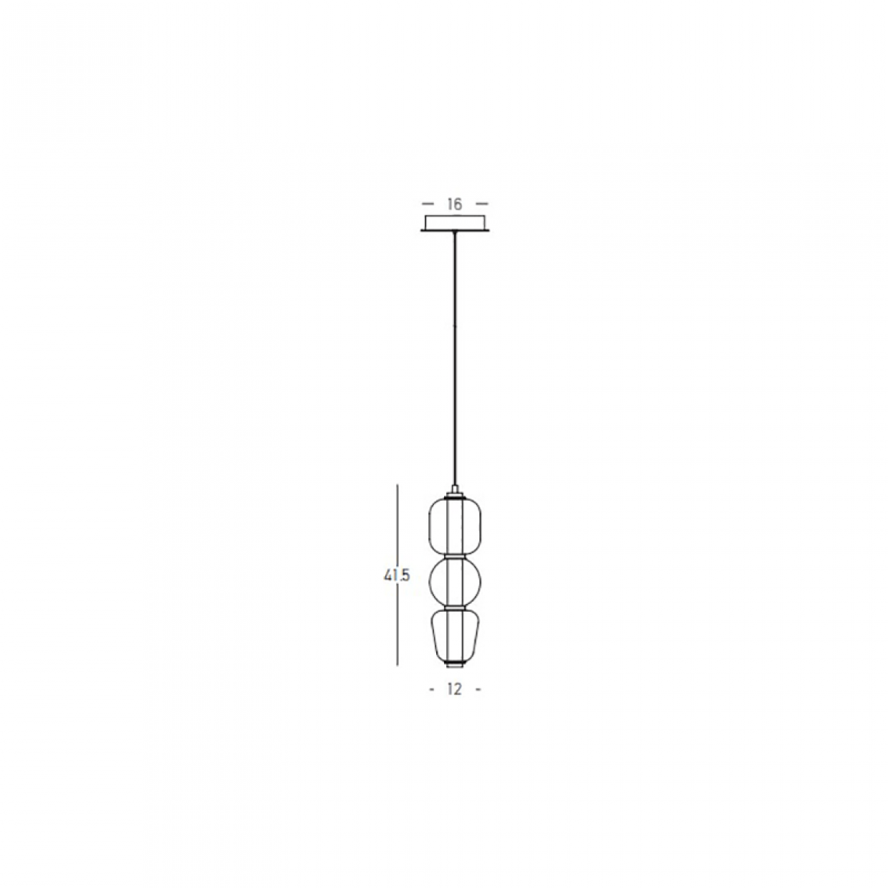 12W LED pakabinamas šviestuvas, matinės juodos/dūmų sp., 3000K, 23269 - Image 2