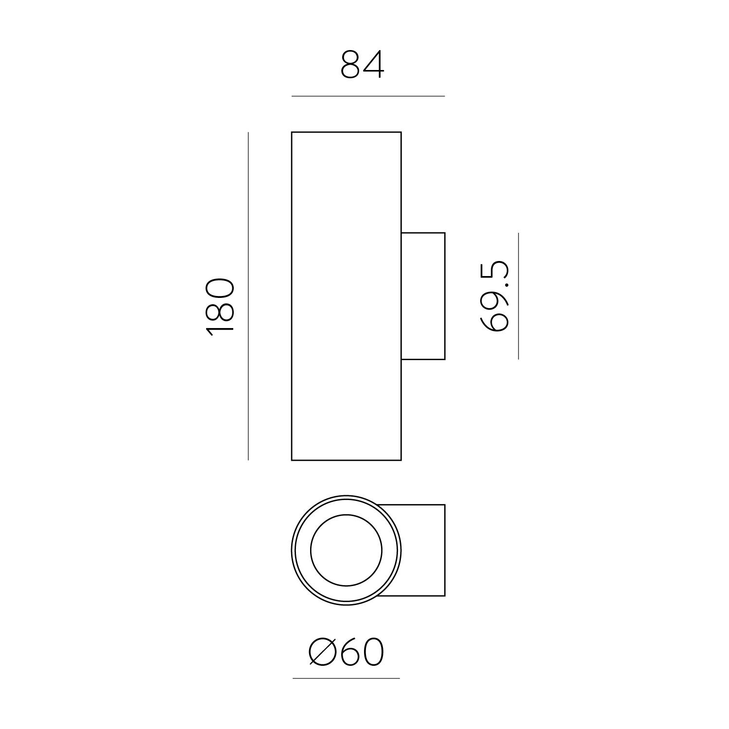 12W LED sieninis šviestuvas PIPE, baltas, 4000K, A3986110B - Image 3