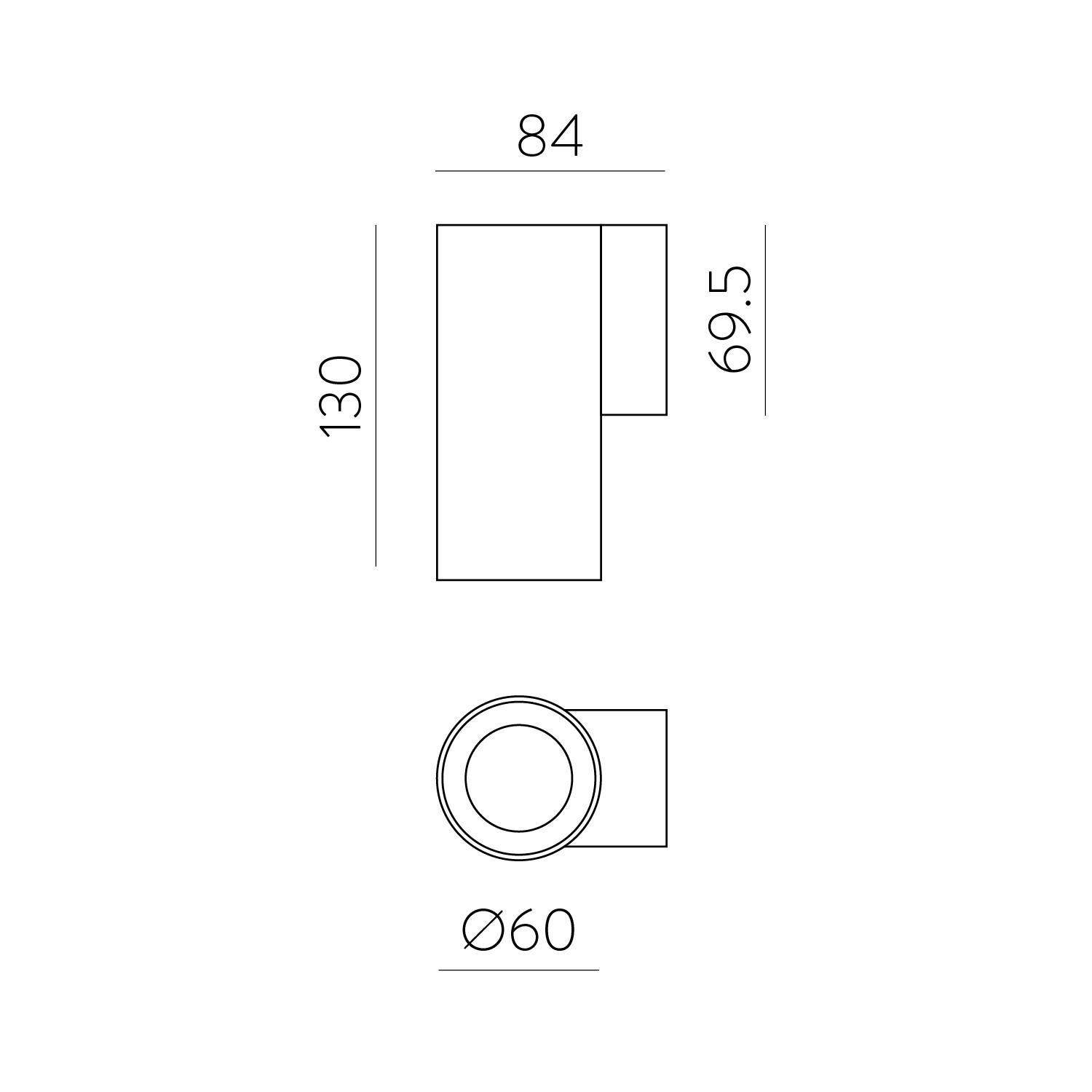 12W LED sieninis šviestuvas PIPE, juodas, 3000K, dimeriuojamas, A3986000NDT - Image 3