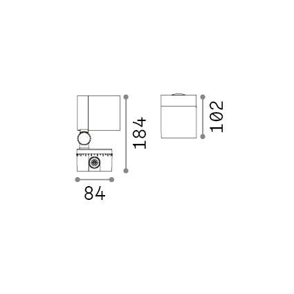 13W LED pastatomas lauko šviestuvas - prožektorius O-ZONE, juodas, 3000K, IP66, 325019 - Image 2