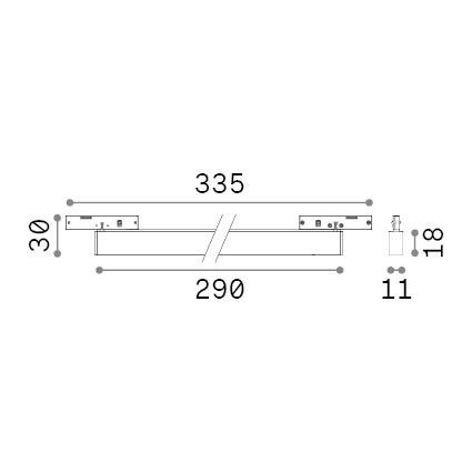 14W LED linijinės sistemos šviestuvas DEVA, juodas, 3000K, 332710 - Image 2