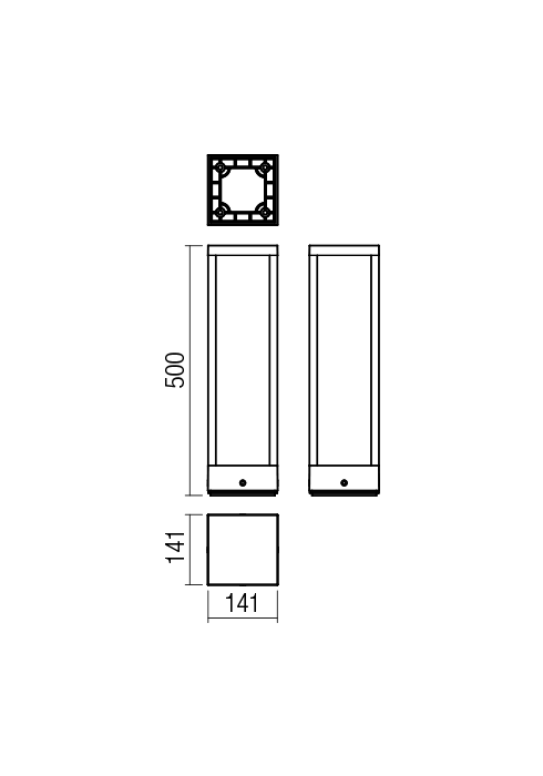 15,8W LED pastatomas lauko šviestuvas TOWER, tamsiai pilkas, 3000K, IP54, 9578 - Image 3