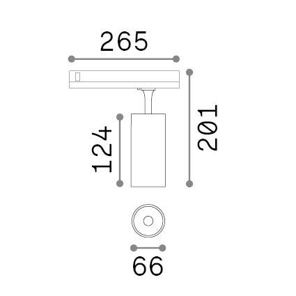 15W LED akcentinis šviestuvas į 3 fazių bėgelius FOX, baltas, 4000K, dimeriuojamas, 340906 - Image 2