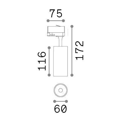 15W LED akcentinis šviestuvas į 3 fazių bėgelius FOX, juodas, 2700K, 340876 - Image 2