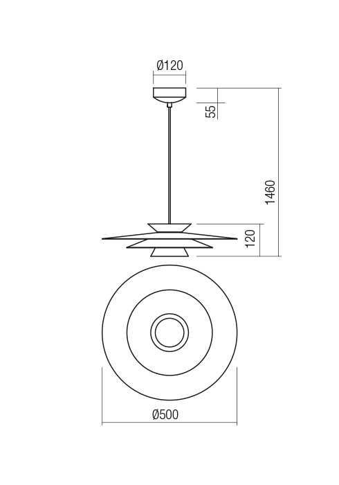 16,5W LED pakabinamas šviestuvas FARGO, juodos/aukso sp., 3000K, 01-3001 - Image 3
