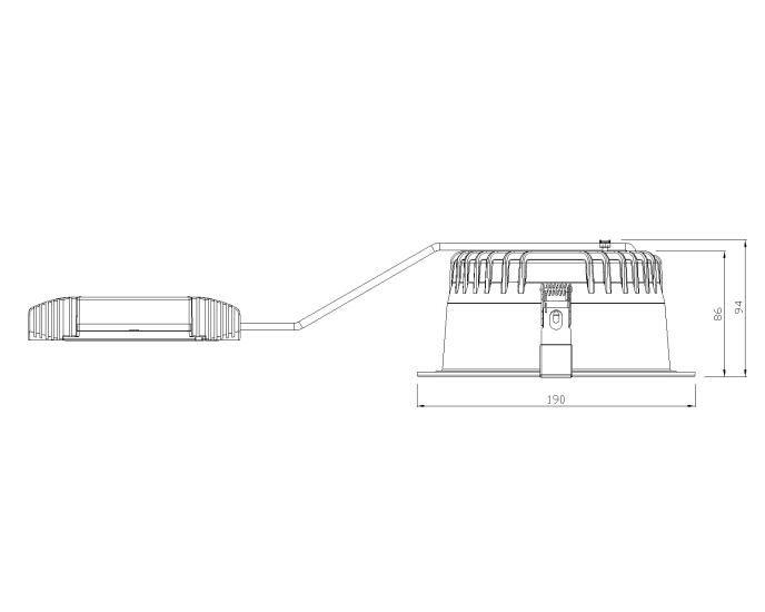 18W LED įleidžiamas šviestuvas CANOS G2, baltas, 4000K, IP44 - Image 2