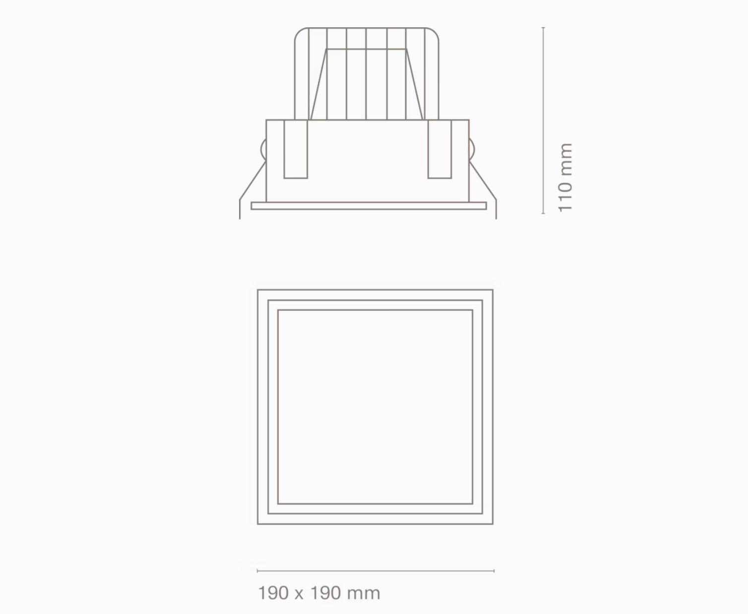 17,5W LED įleidžiamas šviestuvas DRAC, baltas, 4000K - Image 3