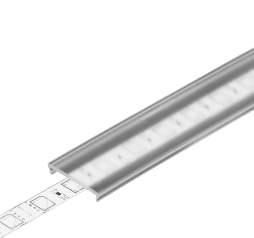 LED juostos profilio dangtelis C6 CLICK, skaidrus, 2m - Image 2
