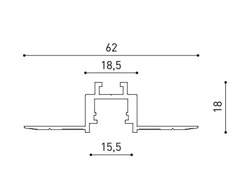 Magnetinių sistemų užglaistomas bėgelis MINIMAL TRACK 24V, 2m, juodas - Image 2