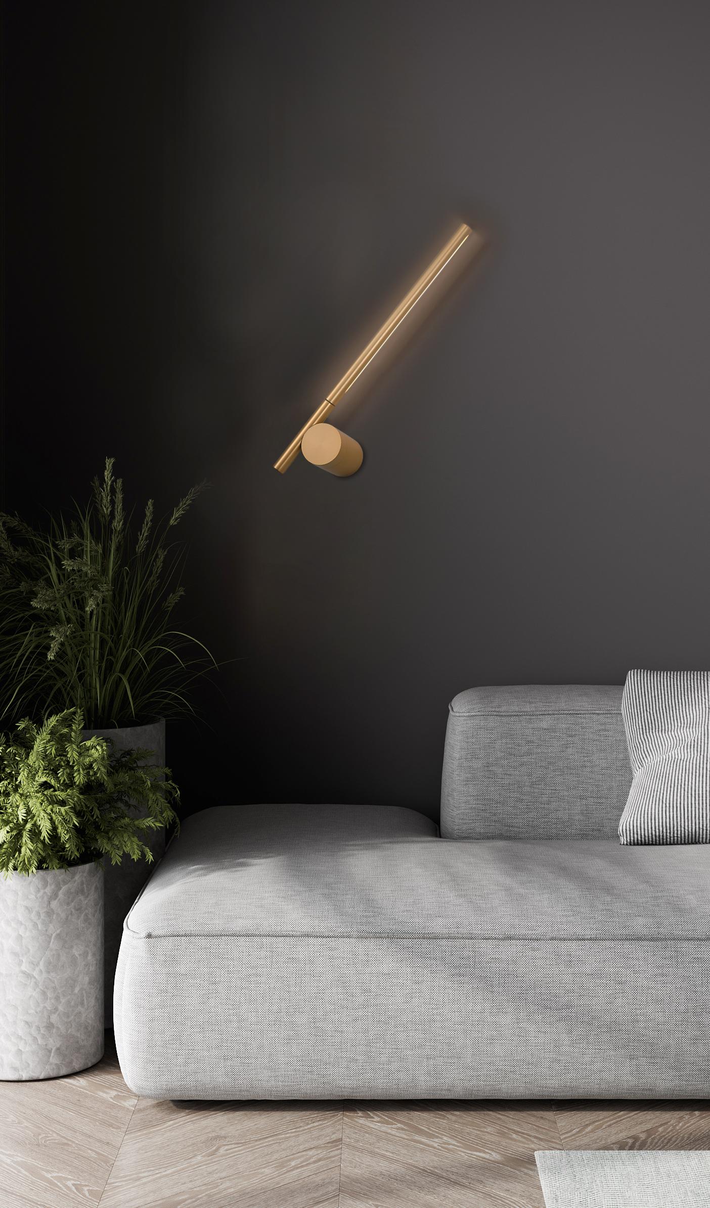 6W LED sieninis šviestuvas NOVITA, aukso sp., 3000K, 4293001 - Image 2