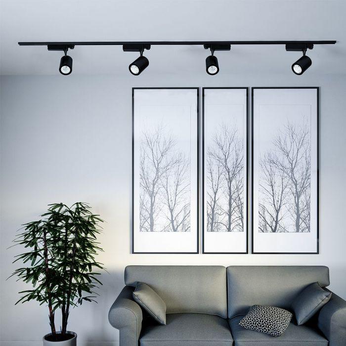 35W LED šviestuvas į bėgelius, juodas, 6000K - Image 2
