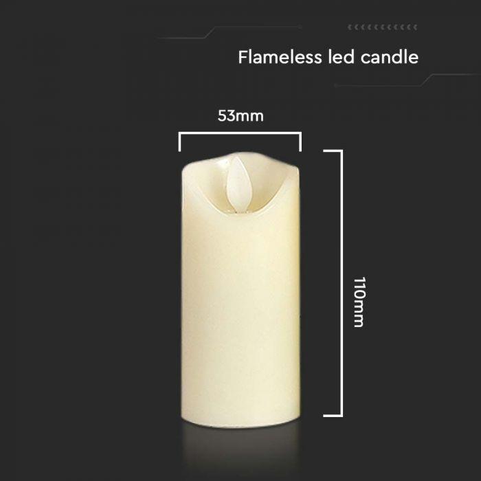 LED stalo šviestuvas - žvakė, 53x110mm, 2700K, su baterija - Image 3